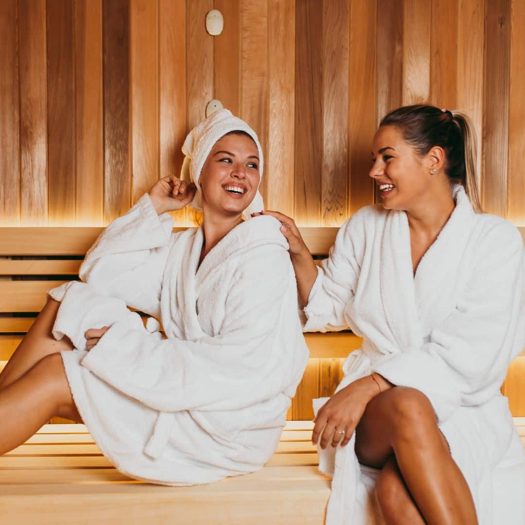 Sauna at the Otium Spa Egham